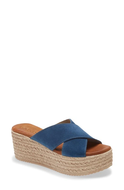 Cordani Bella Espadrille Wedge Sandal In Blue