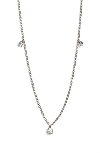 Bony Levy 'floating Diamond' 3-diamond Necklace In White Gold