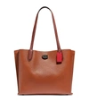 COACH LEATHER WILLOW TOTE BAG,16398449