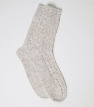 Brunello Cucinelli Embellished Socks In Neutrals