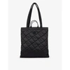 ACNE STUDIOS WOMENS BLACK QUILTED FACE MASCOT SHELL TOTE BAG,R03780482