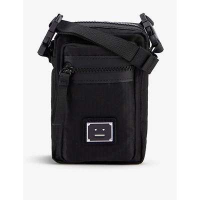 Acne Studios Face Shell Cross-body Phone Bag In Black