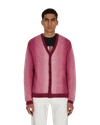 Awake Ny Mohair Ombre Stripe Cardigan In Pink