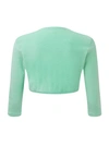 LISA MARIE FERNANDEZ TERRY CLOTH CARDIGAN SEAFOAM GREEN