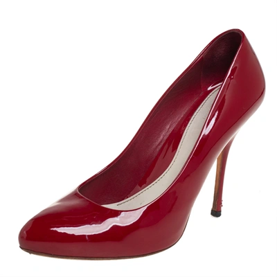 Pre-owned Gucci Red Patent Leather Pumps Size 38.5