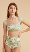 Visual Mood Violet Vintage Square-neck Bikini Set