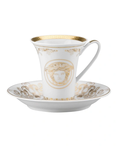 Versace Medusa Gala Coffee Cup & Saucer In Gold