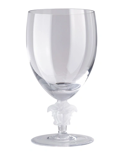 Versace Medusa Lumiere Short Stem Water Goblet In Clear