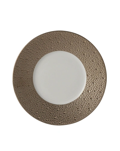 Bernardaud Ecume Platinum Salad Plate In White, Platinum