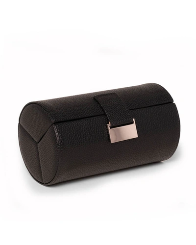 Bey-berk Men's Leather Sunglasses Travel Roll In Black