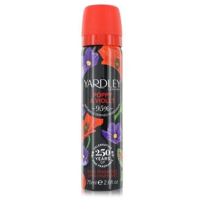 Yardley London Yardley Poppy & Violet By  Body Fragrance Spray 2.6 oz