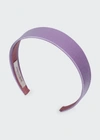 Jennifer Behr Lydia Silk Satin Headband In Lavender