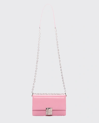 Givenchy Small 4g Bag In Box Leather With Chain In Baby Pink