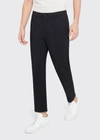Theory Curtis Drawstring Precision Ponte Pants Black In Black