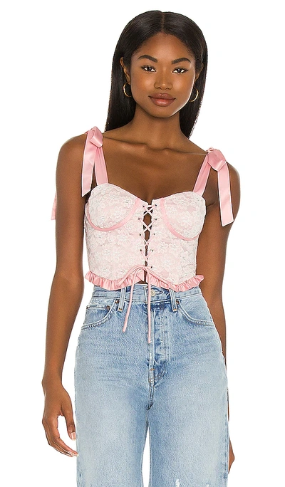 Majorelle Lyla Bustier Top In Pink