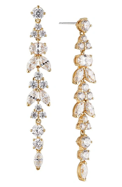 Nadri Prima Linear Drop Earrings In Gold