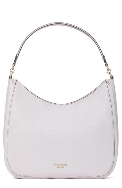 Kate Spade Roulette Large Leather Hobo Bag In Lilac Moonlight