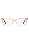 Tiffany & Co 54mm Square Optical Glasses In Rose