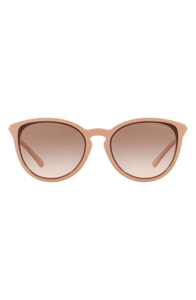 Michael Kors 56mm Gradient Round Sunglasses In Rose