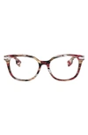 Burberry 51mm Cat Eye Optical Glasses In Red Multi