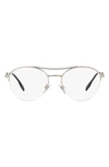 Burberry 53mm Round Optical Glasses In Gold