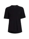 Proenza Schouler Cutout Overdyed Recycled Jersey T-shirt In Black