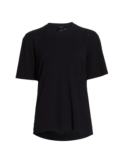 Proenza Schouler Cutout Overdyed Recycled Jersey T-shirt In Black