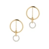 G. LABEL APPLE CIRCLE PAVÉ DROP EARRINGS