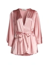 Fleur Du Mal Silk Tie-waist Robe In Pink Lady