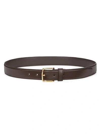 The Row Women's Classic Leather Belt In Mocha