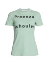 Proenza Schouler White Label Stretch Jersey Logo T-shirt In Spearmint