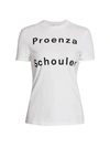 Proenza Schouler White Label Stretch Jersey Logo T-shirt In White