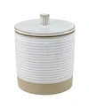 AVANTI DRIFT LINES TEXTURED RIBBED CERAMIC COVERED JAR