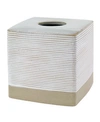 AVANTI DRIFT LINES TEXTURED RIBBED CERAMIC TISSUE BOX COVER