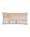 Levtex Fiori Hello Gorgeous Decorative Pillow, 12" X 24" In Blush