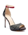 Jessica Simpson Women's Daisile Ankle Strap Heeled Sandals Women's Shoes In Gray Combo