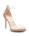 Jessica Simpson Women's Daisile Ankle Strap Heeled Sandals Women's Shoes In Almond
