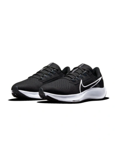 Nike Air Zoom Pegasus 38 Flyease Women's Easy On/off Road Running Shoes In Black, White