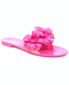 Kate Spade Women's Jaylee Floral Appliqué Jelly Slides In Crushed Watermelon
