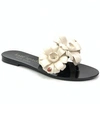 Kate Spade Jaylee 3d Flower Ladybug Sandals In Black / French Cream
