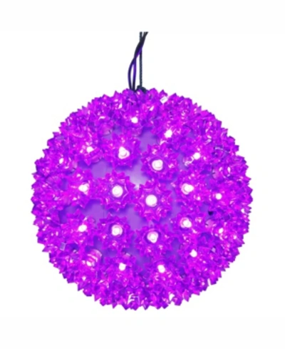 Vickerman 10" Starlight Sphere Christmas Ornament With 150 Purple Wide Angle Led Lights