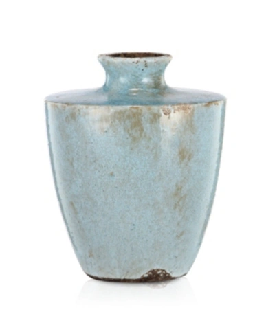 Ab Home Terracotta Vase In Blue