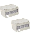 HONEY CAN DO STEMWARE STORAGE BOXES, SET OF 2