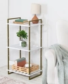 HONEY CAN DO 3-TIER TUBULAR STEEL SLATTED SHELVING UNIT