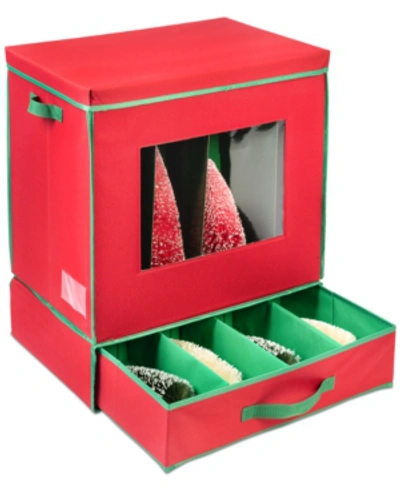 Honey Can Do Holiday Decor Storage Box In Red