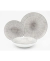 Godinger Grey 12 Piece Dinnerware Set, Service For 4 In Grey