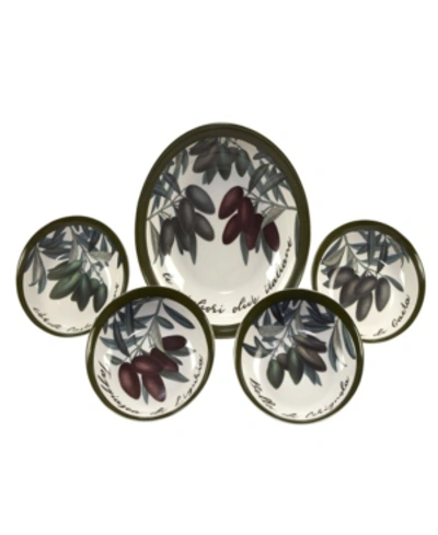 Certified International Olive D'italia 5 Piece Pasta Set In Multicolor