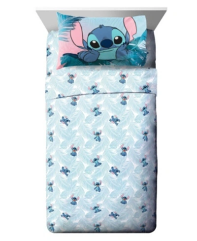 Lilo Stitch Lilo And Stitch Floral Fun Full Sheet Set, 4 Pieces In Multicolor