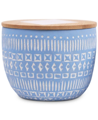 Paddywax Etched Vessel Candle In Blue