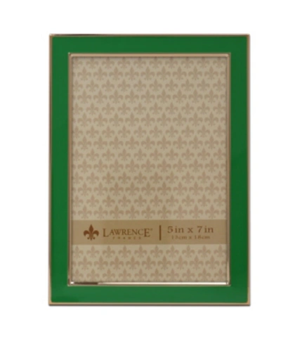 Lawrence Frames Metal And Enamel Picture Frame, 5" X 7" In Green